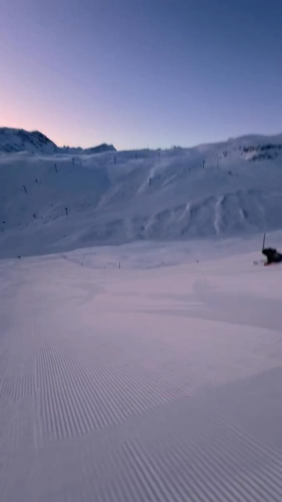 Skiing on snow!